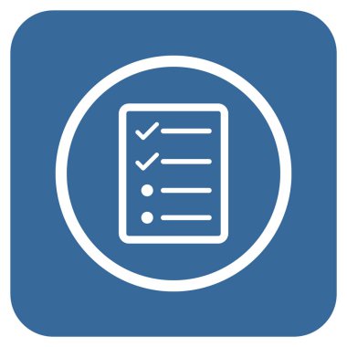 Vektör simgesi denetim listesi sayfa düz kare