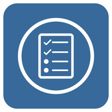 Vektör simgesi denetim listesi sayfa düz kare