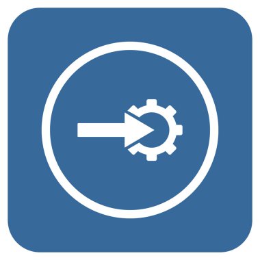 COG Tümleştirme düz kare vektör simgesi