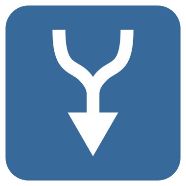 Düz kare vektör simgesi aşağı ok birleştirmek