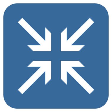 Oklar düz kare vektör simge collide