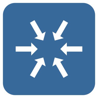 Kompakt oklar düz kare vektör simgesi