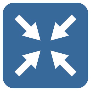 Oklar düz kare vektör simge sıkıştırmak