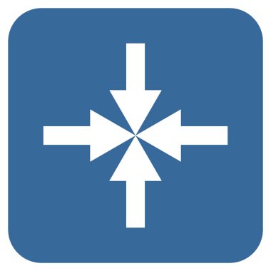 Oklar düz kare vektör simge sıkıştırmak