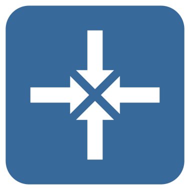 Oklar düz kare vektör simge sıkıştırmak