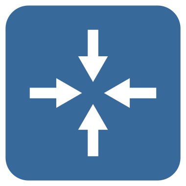 Oklar düz kare vektör simge sıkıştırmak