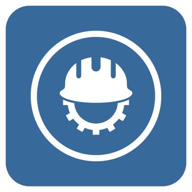 Geliştirme işçisi düz kare vektör simgesi