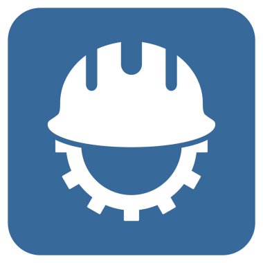 Geliştirme işçisi düz kare vektör simgesi