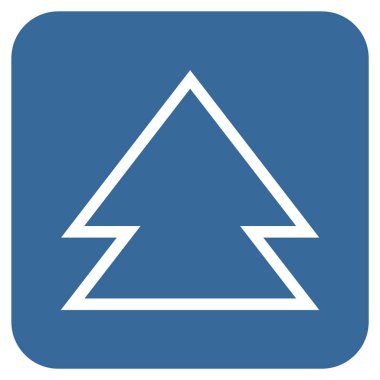 Düz yukarı yön vektör simgesi kare