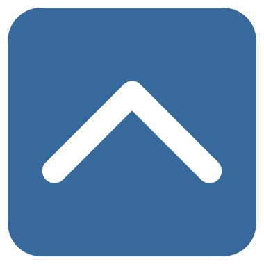 Düz yukarı yön vektör simgesi kare