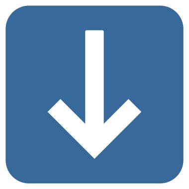 Ok düz kare vektör simgesi