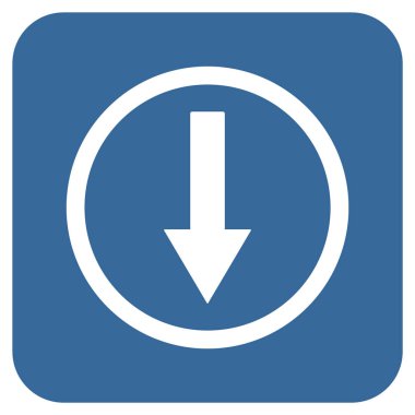 Yuvarlak ok düz kare vektör simgesi