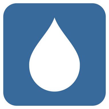 Düz kare vektör simge damla