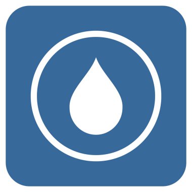 Düz kare vektör simge damla