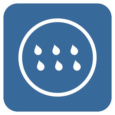 Damla düz kare vektör simgesi