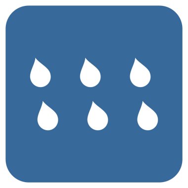 Damla düz kare vektör simgesi