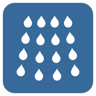 Damla düz kare vektör simgesi