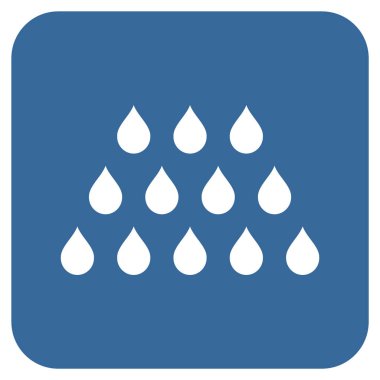 Damla düz kare vektör simgesi