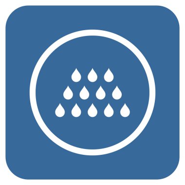 Damla düz kare vektör simgesi