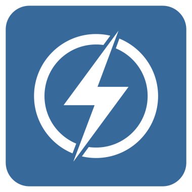 Elektrik düz kare vektör simgesi