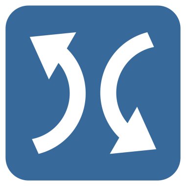 Exchange oklar düz kare vektör simgesi