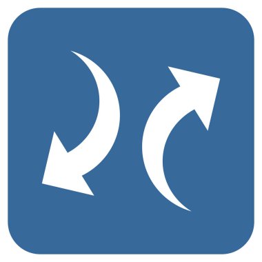 Exchange oklar düz kare vektör simgesi