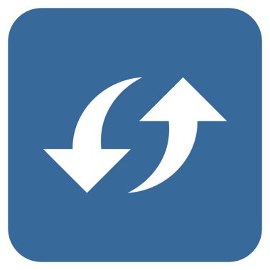 Exchange oklar düz kare vektör simgesi