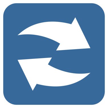 Exchange oklar düz kare vektör simgesi