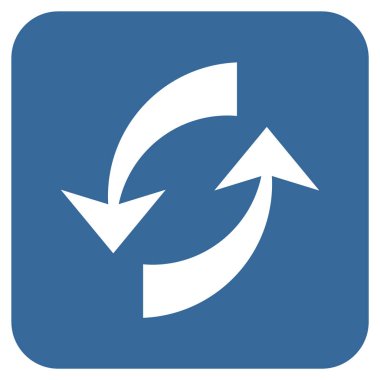 Exchange oklar düz kare vektör simgesi