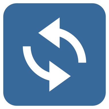 Exchange oklar düz kare vektör simgesi