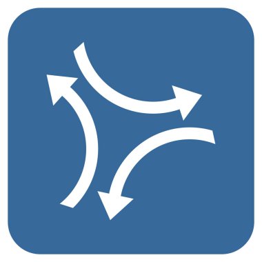 Exchange oklar düz kare vektör simgesi