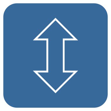 Exchange dikey düz kare vektör simgesi