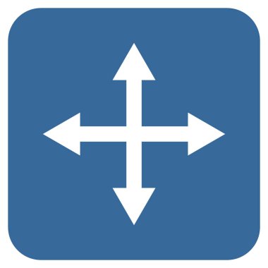 Oklar düz kare vektör simgesini genişletin