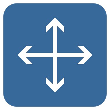 Oklar düz kare vektör simgesini genişletin