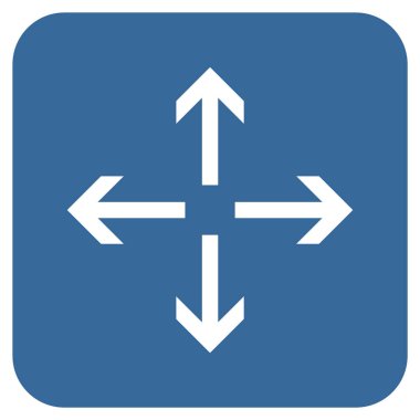 Oklar düz kare vektör simgesini genişletin