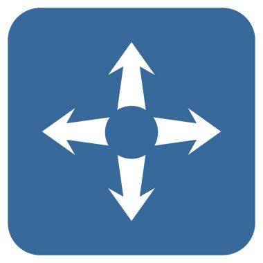 Oklar düz kare vektör simgesini genişletin