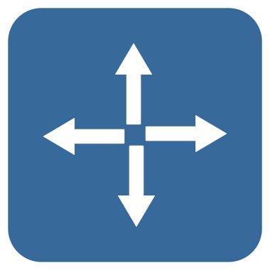 Oklar düz kare vektör simgesini genişletin