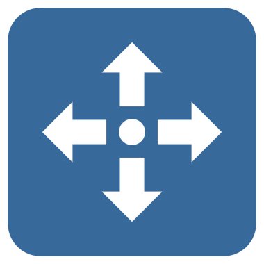 Oklar düz kare vektör simgesini genişletin