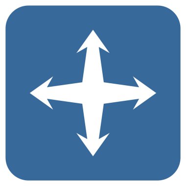 Düz kare vektör simgesini genişletin