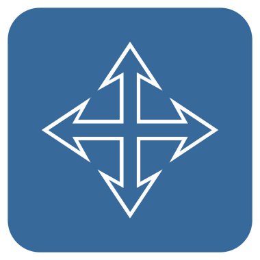 Oklar düz kare vektör simgesini genişletin