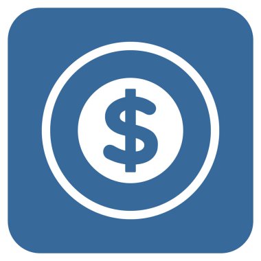 Finans düz kare vektör simgesi