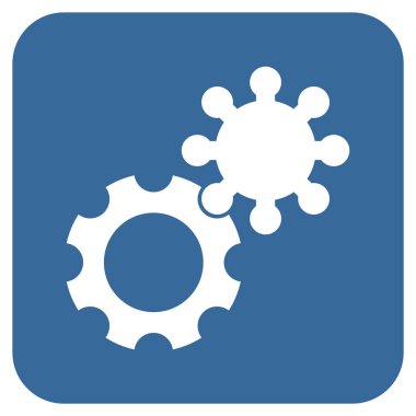 Vites düz kare vektör simgesi