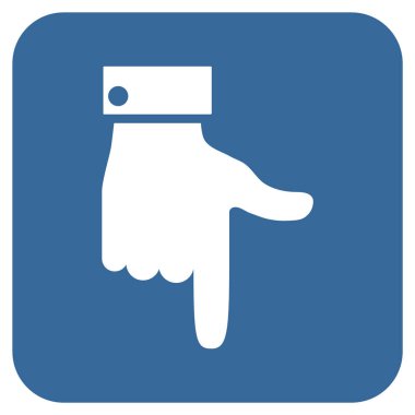 El işaretçisi düz aşağı vektör simgesi kare