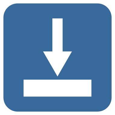 Alt düz kare vektör simgesi hareket