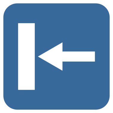 Vektör simge sol düz kare taşı