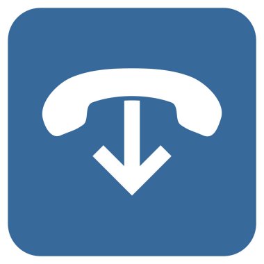 Vektör simge telefon asmak düz kare