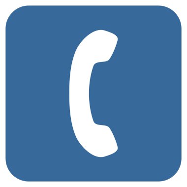 Telefon alıcı düz kare vektör simgesi