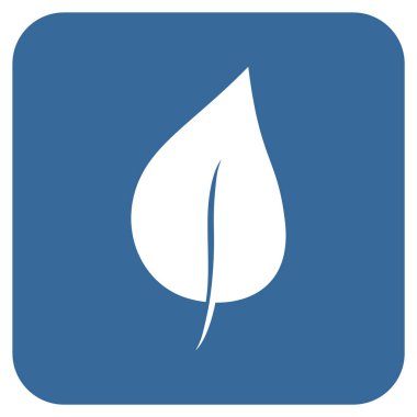 Bitki yaprak düz kare vektör simgesi