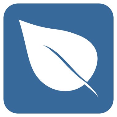 Bitki yaprak düz kare vektör simgesi