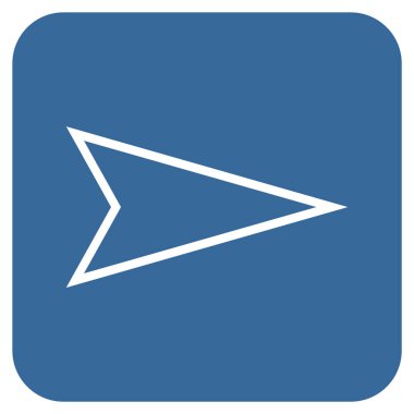 İşaretçi tam düz vektör simgesi kare